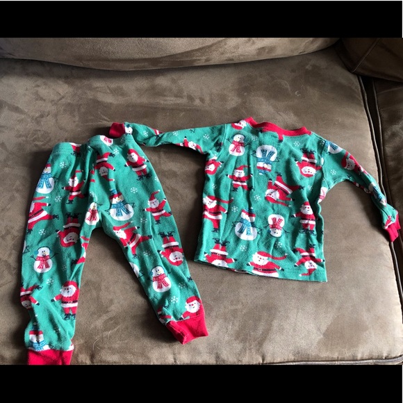 Carter’s 2 Pcs Matching Set Baby Kids Christmas X’mas Santa 12M EUC - Picture 2 of 6